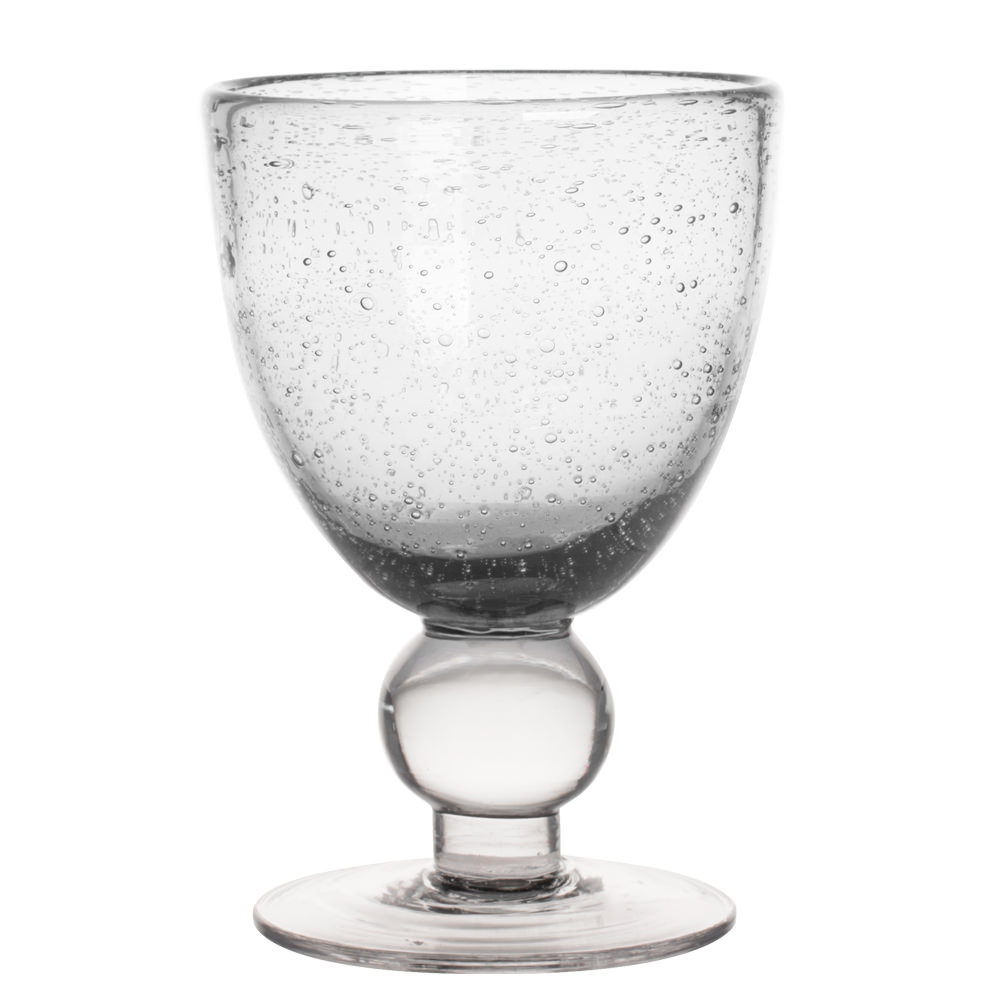 lot de 2 Verre 8 cm table passion Verre à pied 28 cl artisan bullé transparent