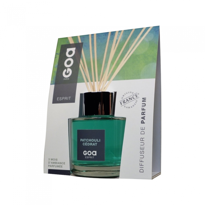 Goatier Esprit patchouli cédrat 200 ml verre 8 cm goa