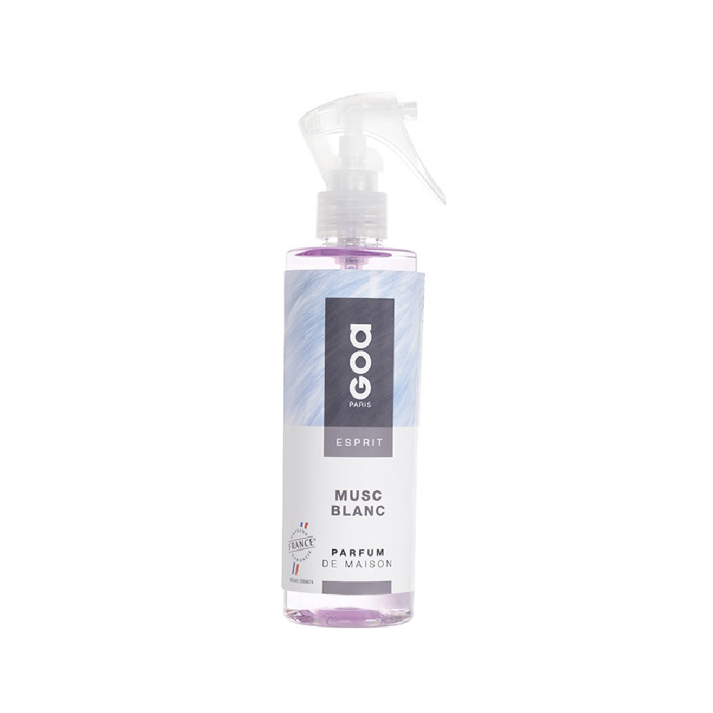 Vaporisateur esprit Musc blanc 250 ml plastique 5 cm goa