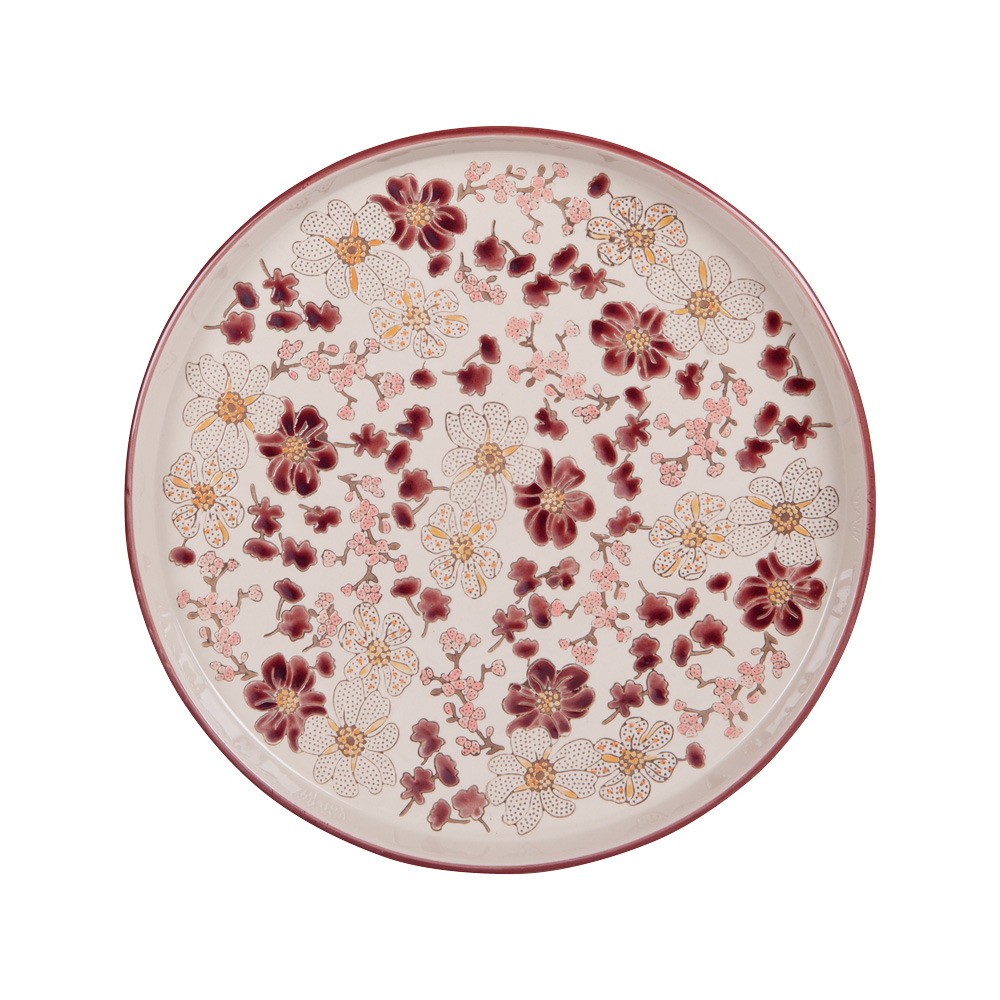 Non Communiqué Plat À Tarte Kiyo 32 Cm - Table Passion - Décoré - Grès - Image 2