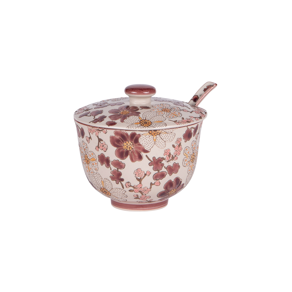 Bol à soupe avec cuillère Kiyo 60 cl grès 14.00 cm TABLE PASSION 14.00x14.00 cm