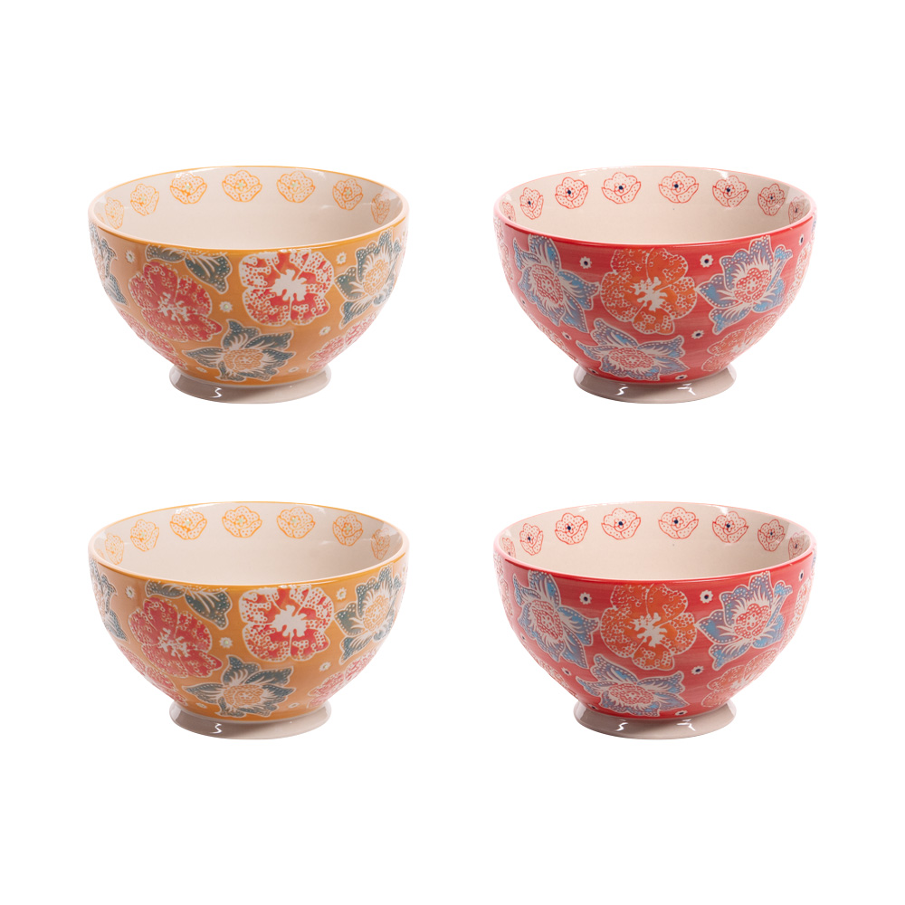 Coffret de 4 bols Zephyr 14 cm grès 14.00 cm TABLE PASSION 14.00x14.00 cm