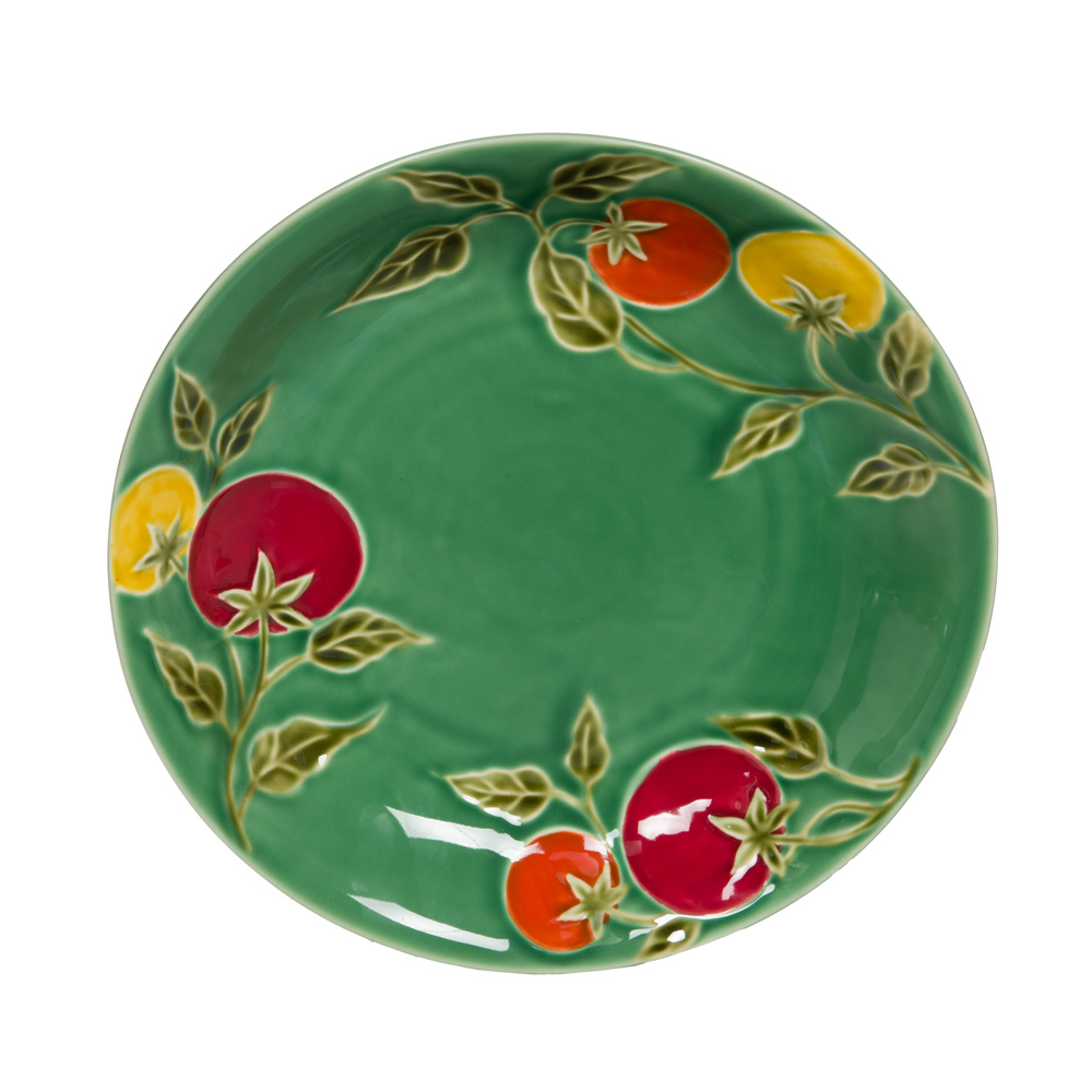 Table Passion Vert Plat Rond Pomodoro 30 Cm - Grès - Image 2