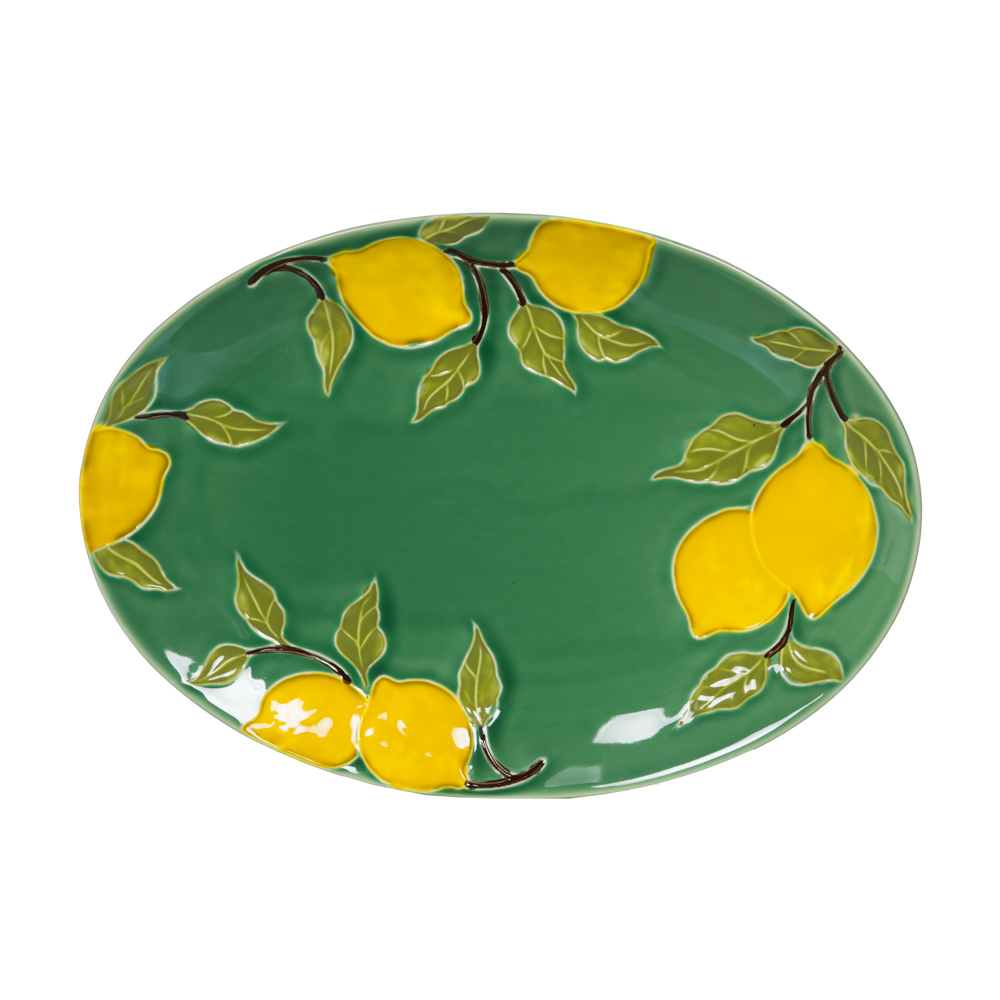 Plat ovale Lemon 39x28 cm grès 39.00x28.00 cm