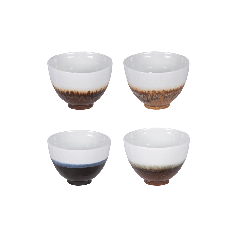 Coffret de 4 bols Wabisabi 30 cl grès 11.00 cm TABLE PASSION 11.00x11.00 cm