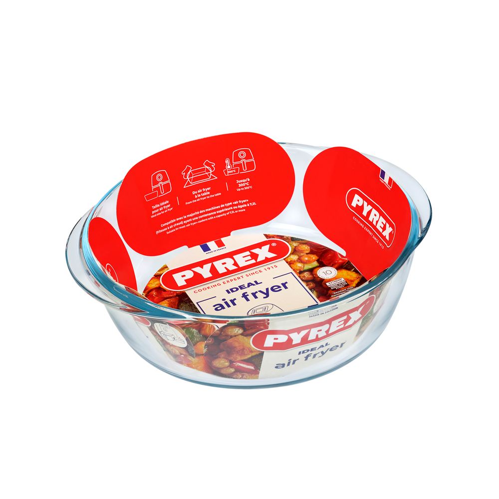 Joom Pyrex Plat Air Fryer - 1450144 - Rond - En Verre Borosilicate - 26 Cm - Image 2
