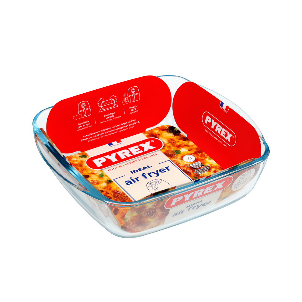 Non Communiqué Transparent / Cristal Base Carré 25X22 Cm Airfryer - Pyrex - Verre - Image 2