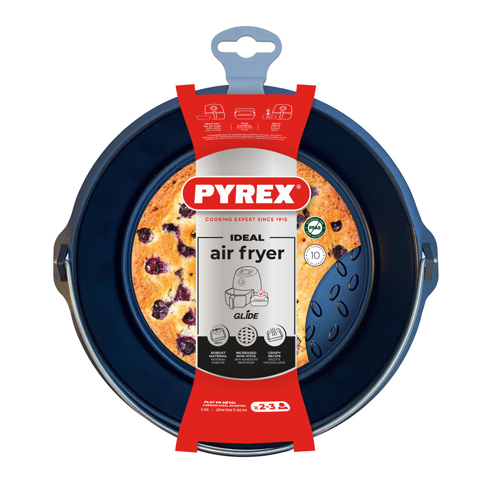 Pyrex Récipient Rond Pour Friteuse À Air Chaud, Acier, 19 Cm - Image 2