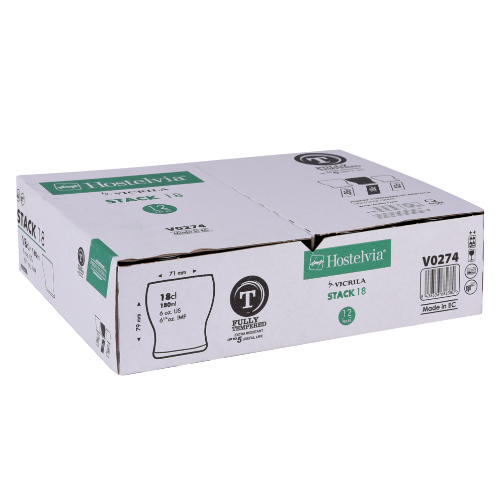 B12 GOBELET STACK 18CL T EMPILABLE verre 7.1 cm vicrila - Imagen 2 de 2