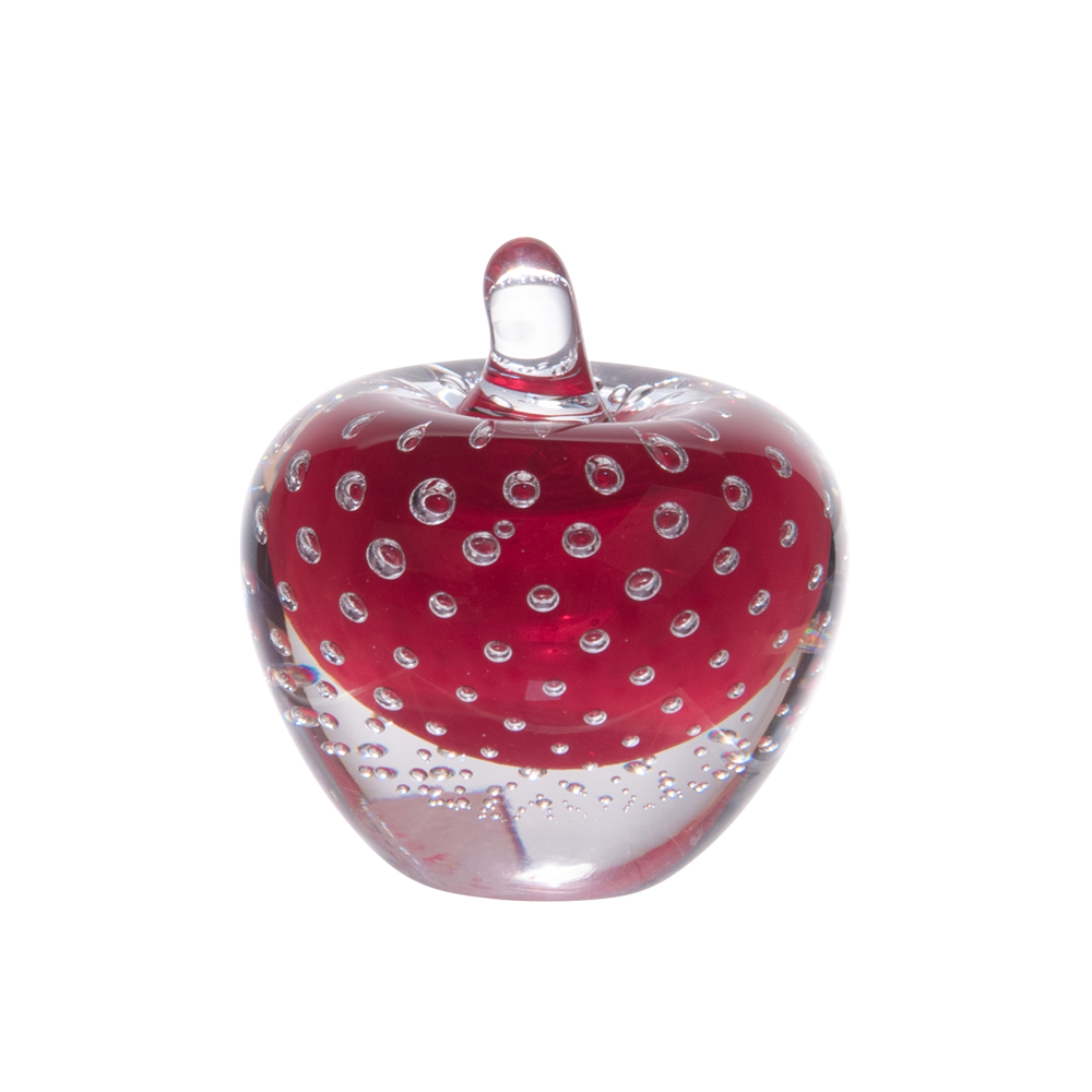 Pomme rouge 10 cm verre 9.00x9.00 cm