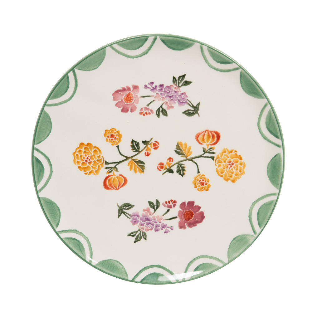 Table Passion Grand Plat Rond Amaya 31 Cm - Multicolore - Faïence - Image 2