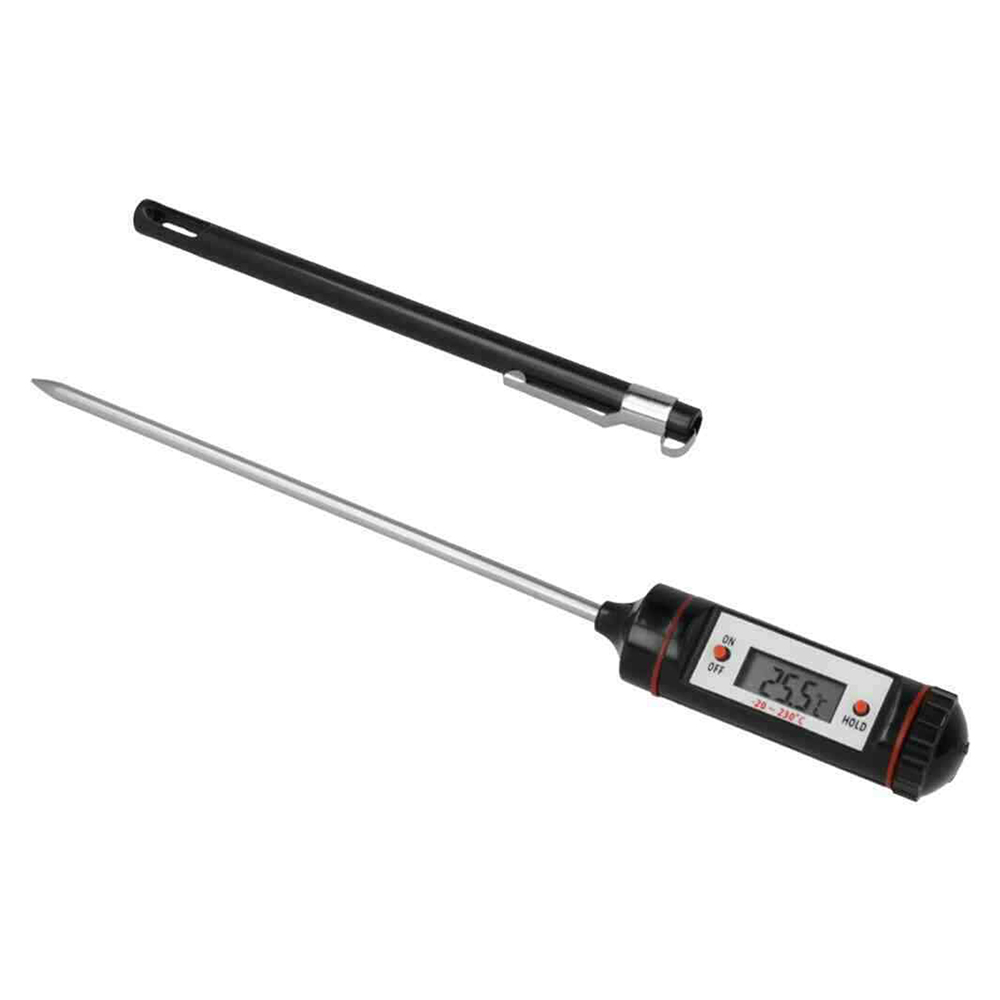 Thermomètre de cuisson avec protection acier inoxydable (inox) 9.50x3.00 cm