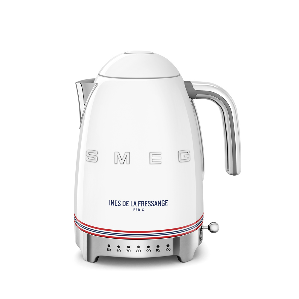 Bouilloire à température réglable blanc INES DE LA FRESSANGE 1,7 L acier 23.00x