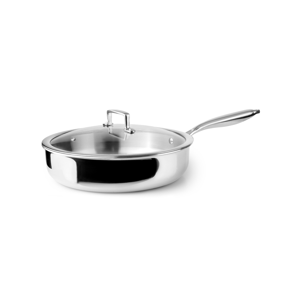 Ibili - Sauteuse avec couvercle Triply Natural - 24 cm - Argent - Image 2