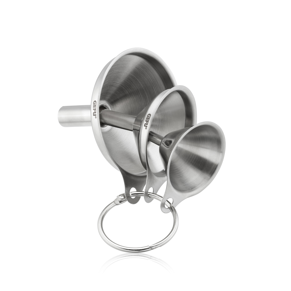 Gefu - Ensemble de 3 entonnoirs - Acier Inoxydable - Argent - Image 2