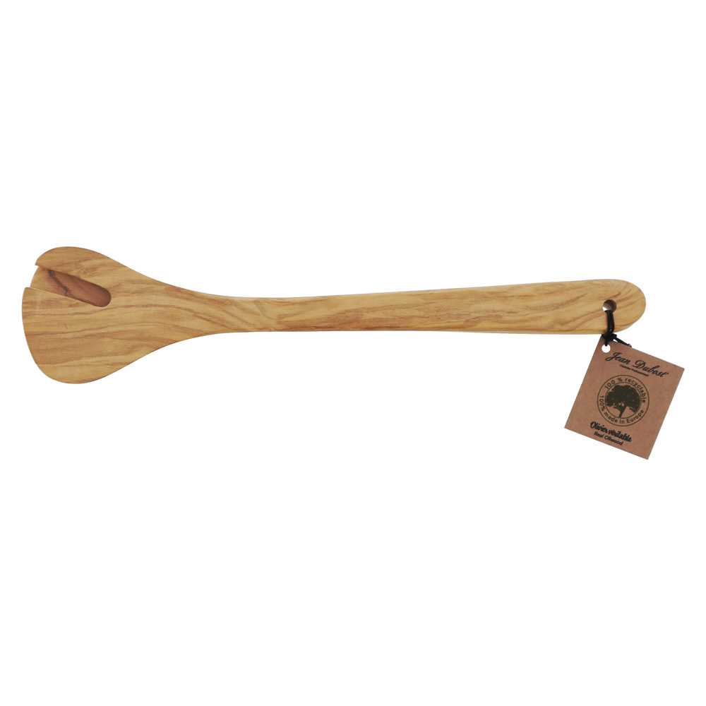 Non Communiqué Marron Service À Salade Gingko En Bois D'olivier 30 Cm - Jean Dubost - Bois D'olivier - Image 2
