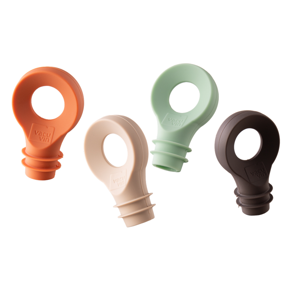 Non Communiqué Multicolore Lot De 4 Bouchons Bouteilles - Vacuvin - Plastique - Image 2