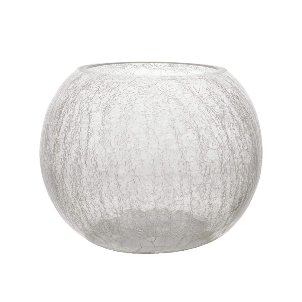 Vase boule craquelé transparent en verre30.00 cm LOU DE CASTELLANE 30.00x30.00 c