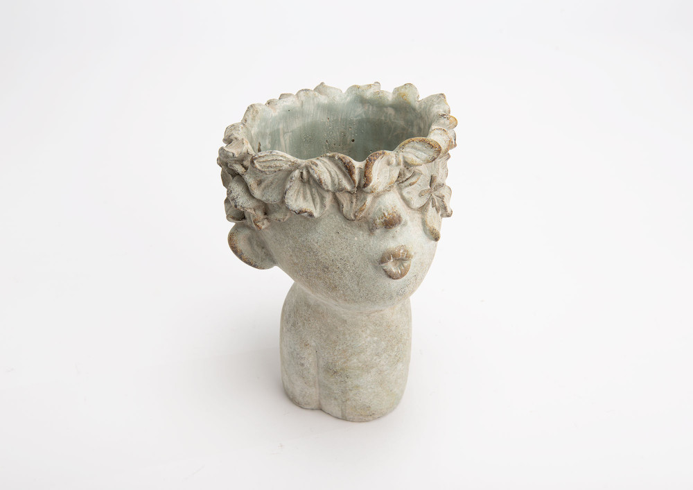 Non Communiqué Nc Vase Enfant Fleurs Grand Modèle - Amadeus - Gris - Pierre - Image 2