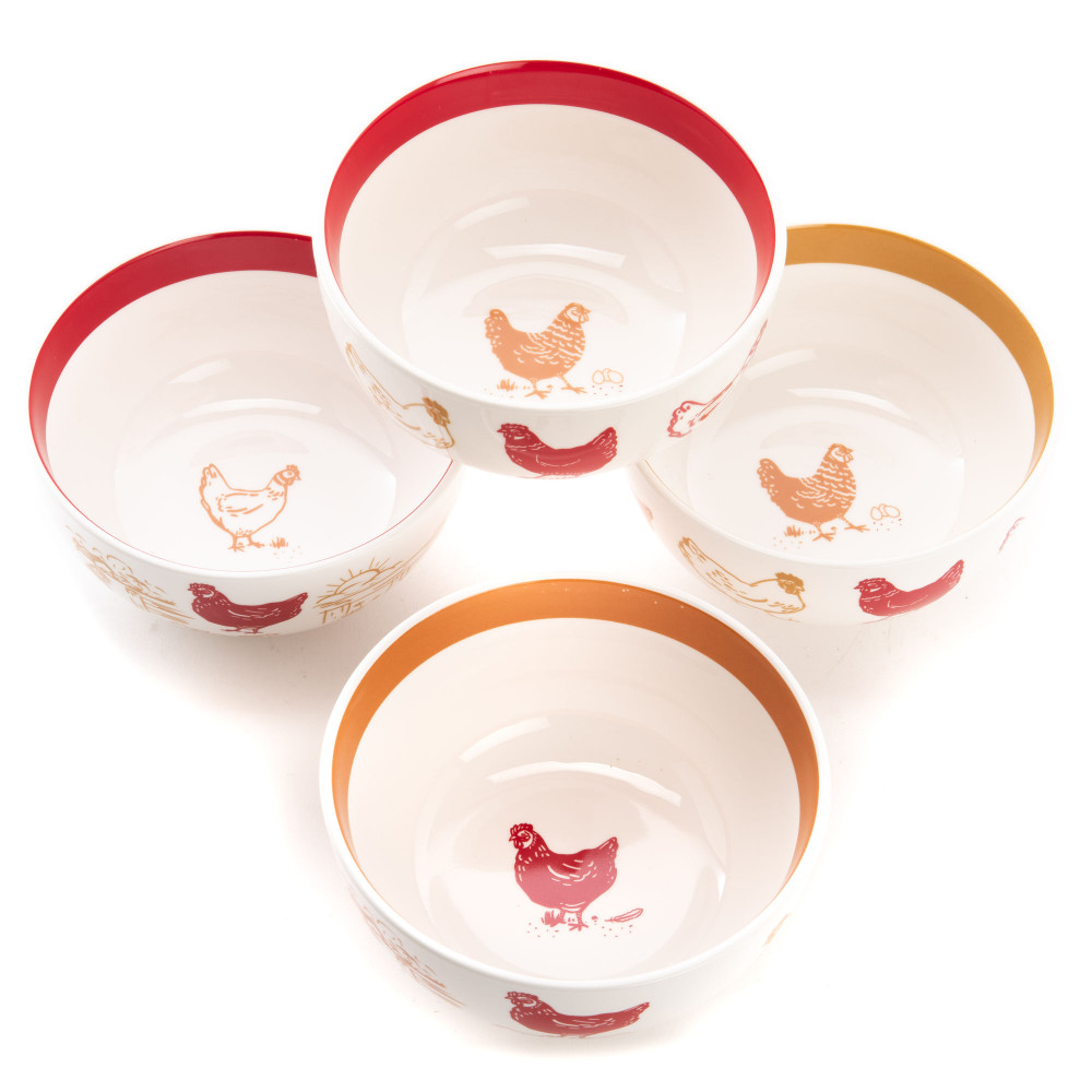 Coffret de 4 bols Maggie porcelaine 16.50x13.00 cm