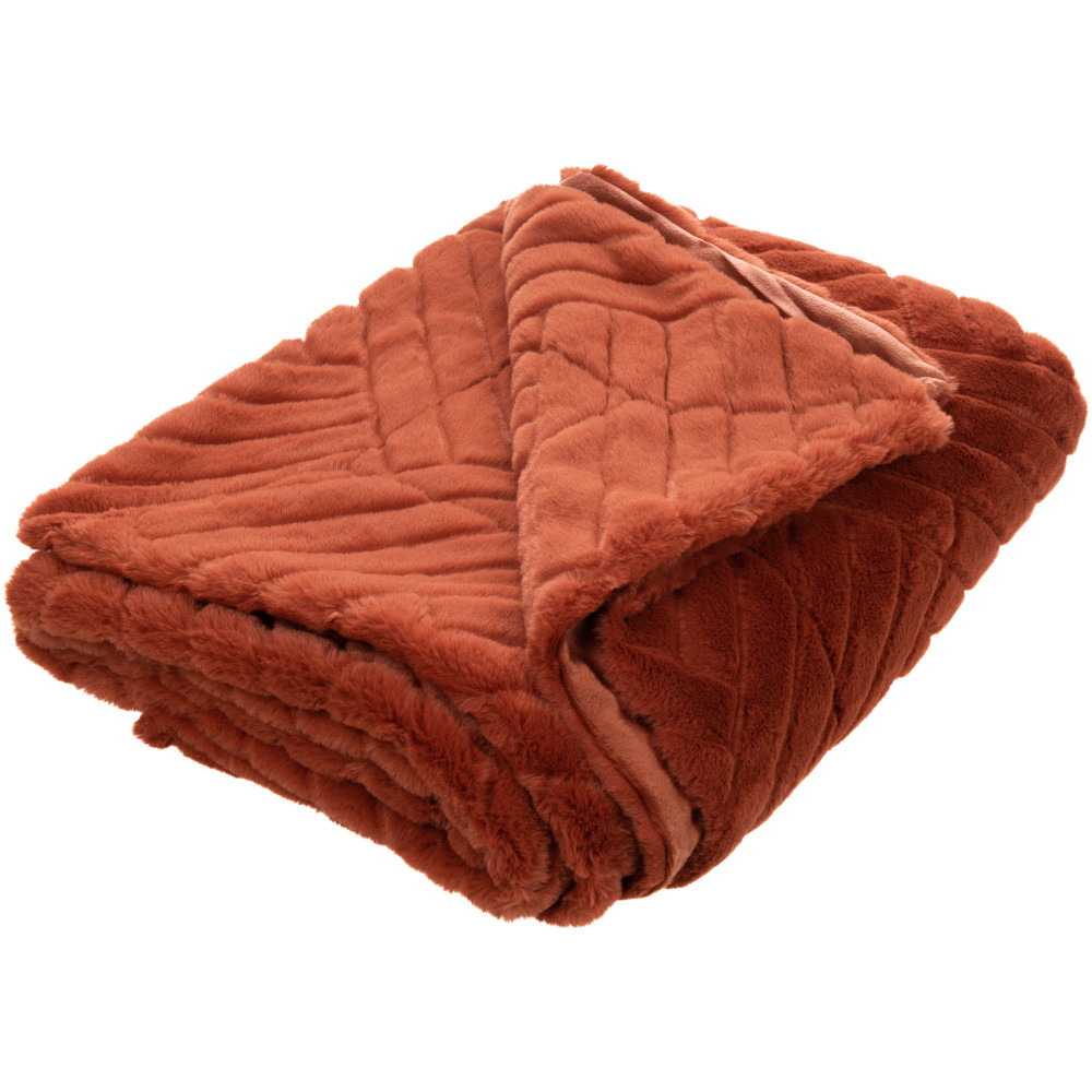Plaid Victoria terracotta 130x170 cm polyester 2.00x130.00 cm