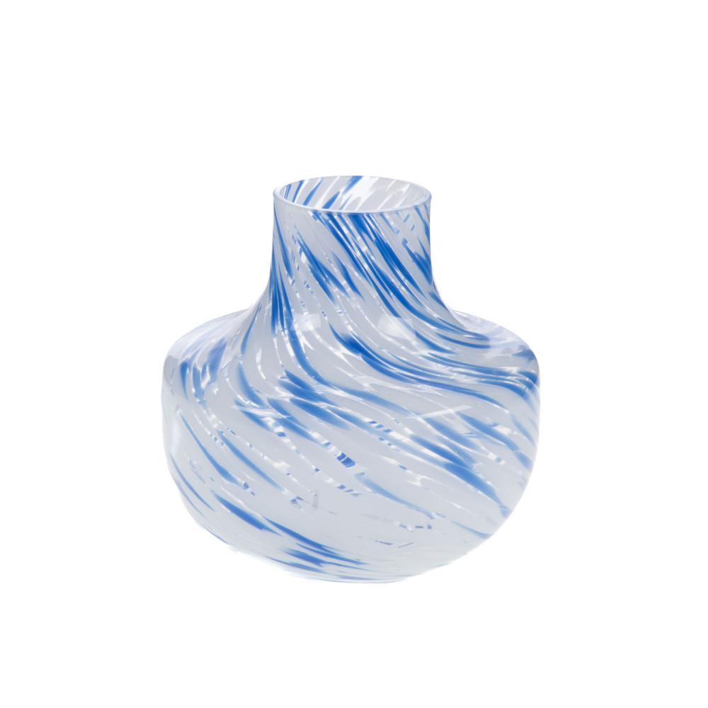 Vase Josh bleu 17 cm verre 17.50 cm Amadeus 17.50x17.50 cm