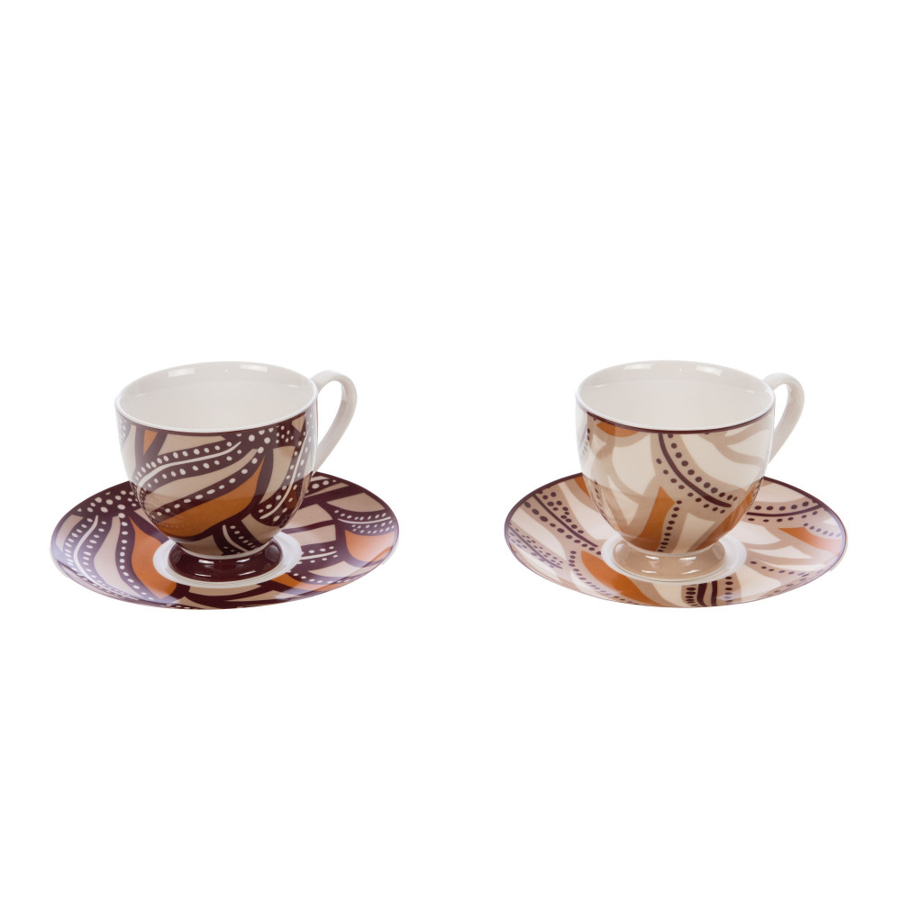 Non Communiqué Coffret De 2 Tasses À Thé Bettina - Amadeus - Décoré - Image 2