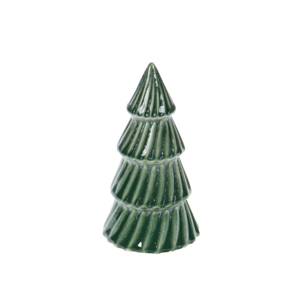 Sapin luge vert 15 cm porcelaine 8.20x8.30 cm