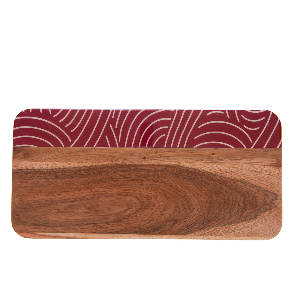 Planche Positive Bordeaux 35x17 cm bois d'acacia 17.00x2.00 cm