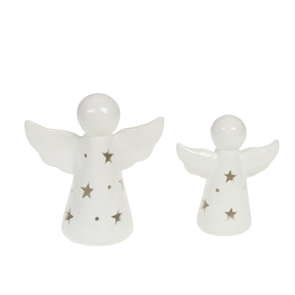 Amadeus Blanc Set De 2 Anges Lumous - Céramique - Image 2