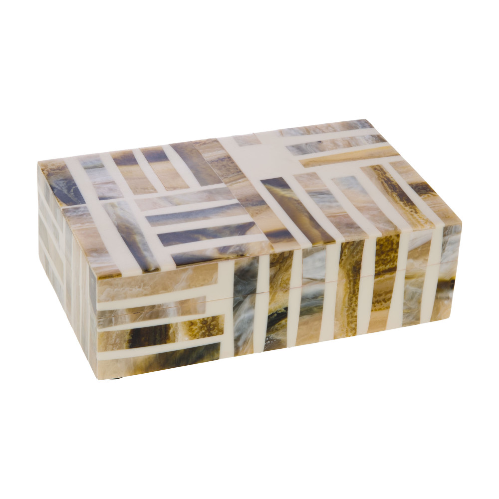 Boîte décorative Minéral en résine 13.00x20.00 cm