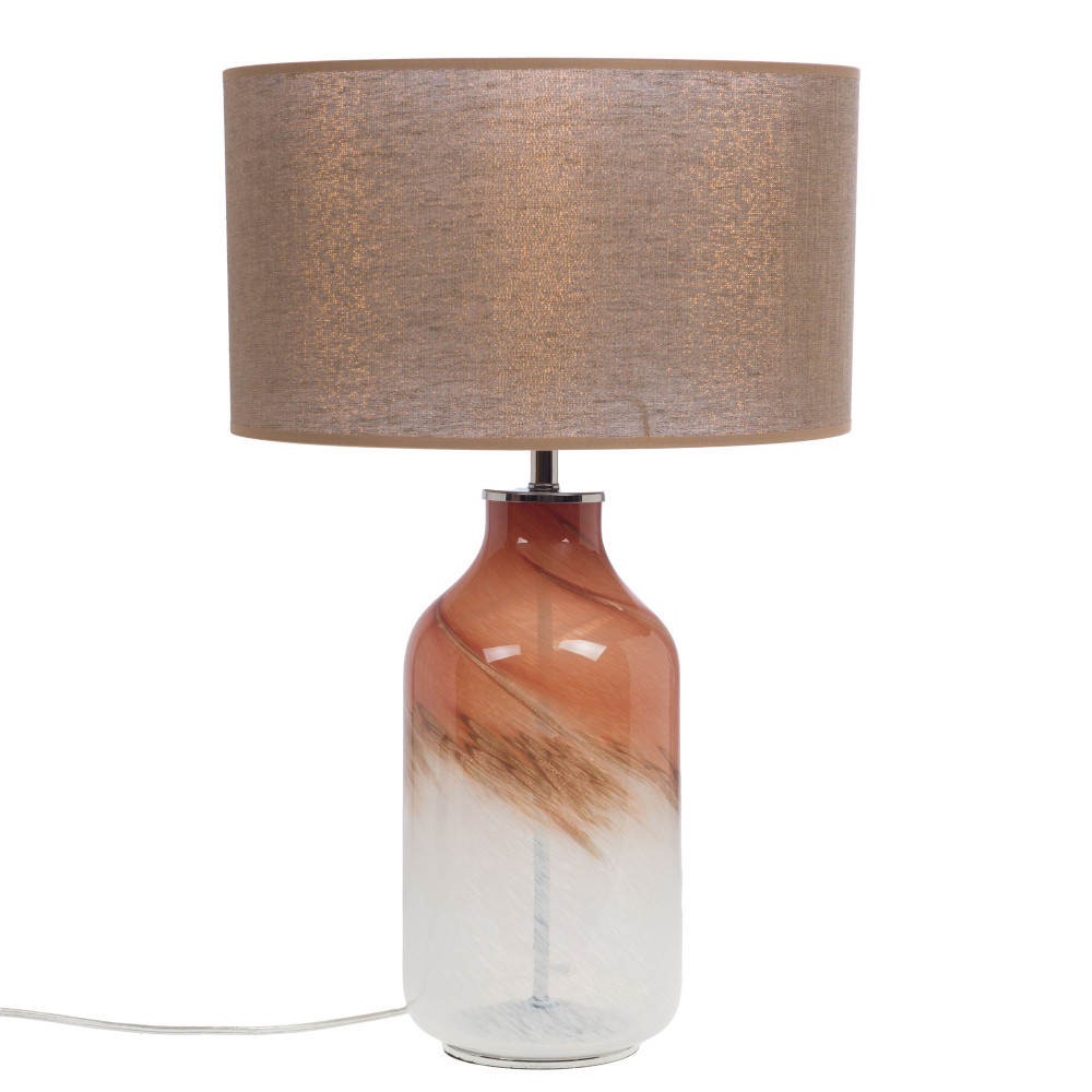 Non Communiqué Multicolore Lampe Tina Rouge Abat Jour En Lin - Amadeus - Verre - Image 2