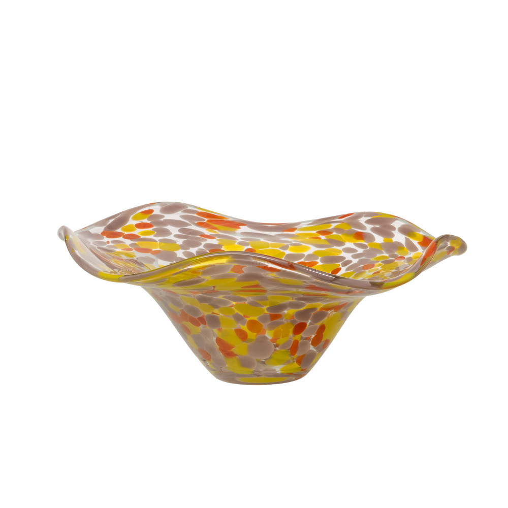 Coupe Alois jaune rose 32 cm verre 32.00 cm AMADEUS 32.00x32.00 cm