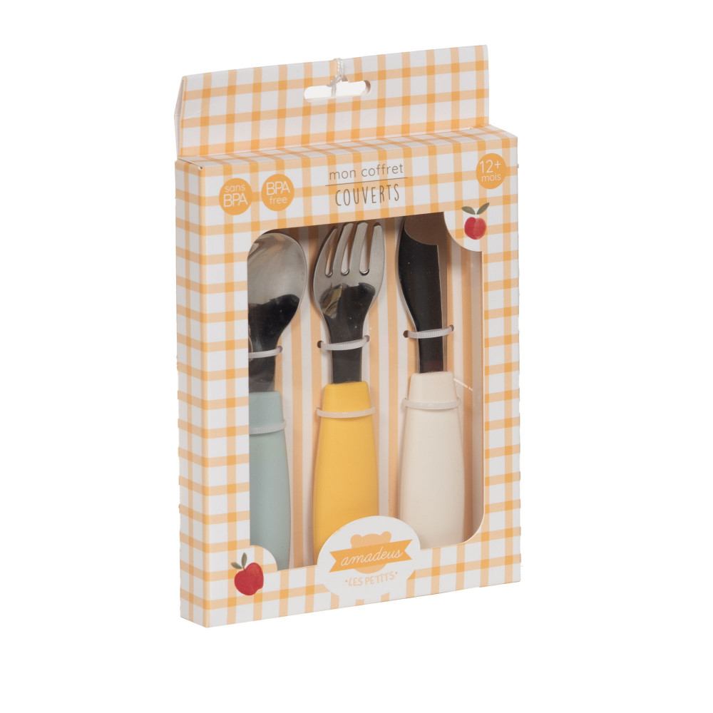 Coffret de 3 couverts en silicone 3.00x1.50 cm