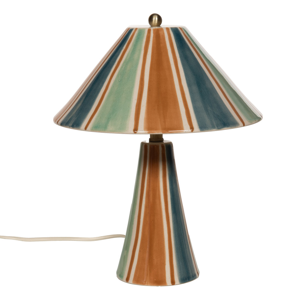 Lampe Zélie or et bleue céramique 13.00 cm AMADEUS 13.00x13.00 cm