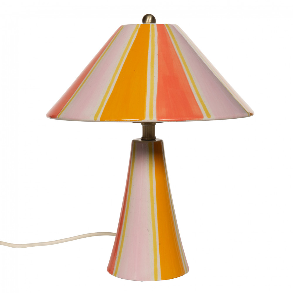 Lampe Zélie rose et or céramique 13.00 cm AMADEUS 13.00x13.00 cm